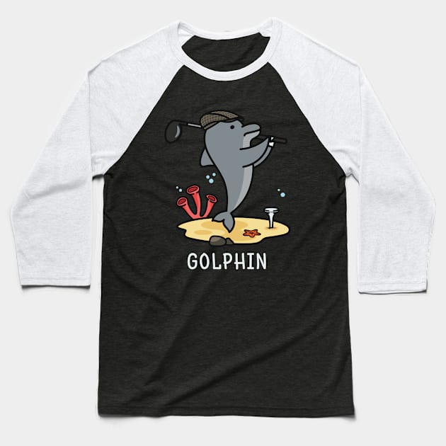 Golphin Baseball T-Shirt by Three Meat Curry